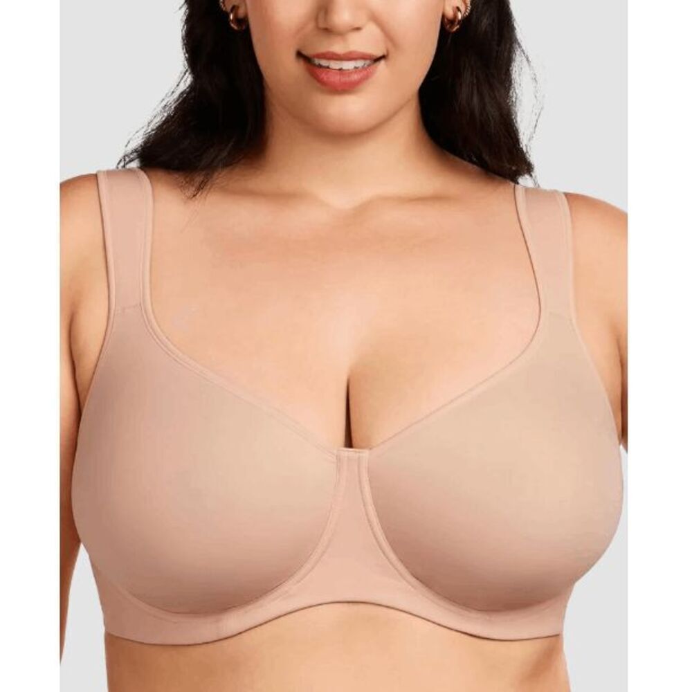 NWT LilyLove Soft Plus Size Full Coverage Unlined Minimizer Bra- 40DD